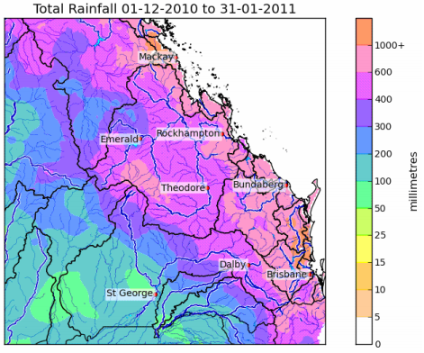 December-January Rainfall - 2011 Jericho and Alpha